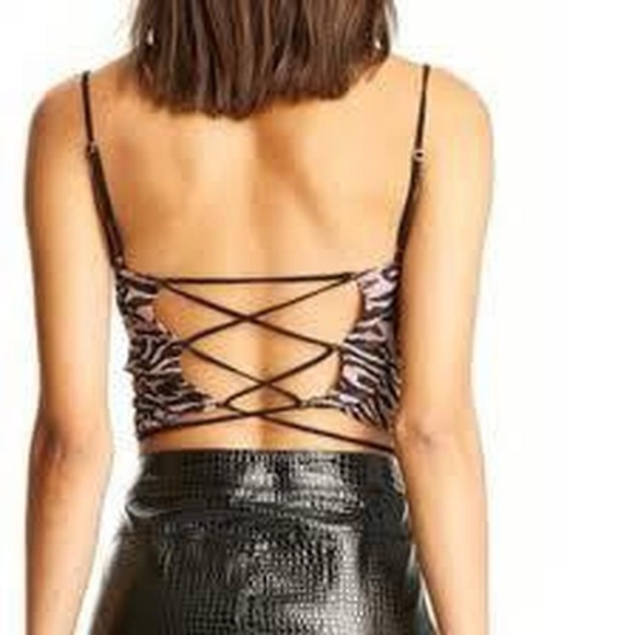 I.AM.GIA Zebra Mesh Top - Picture 6 of 6